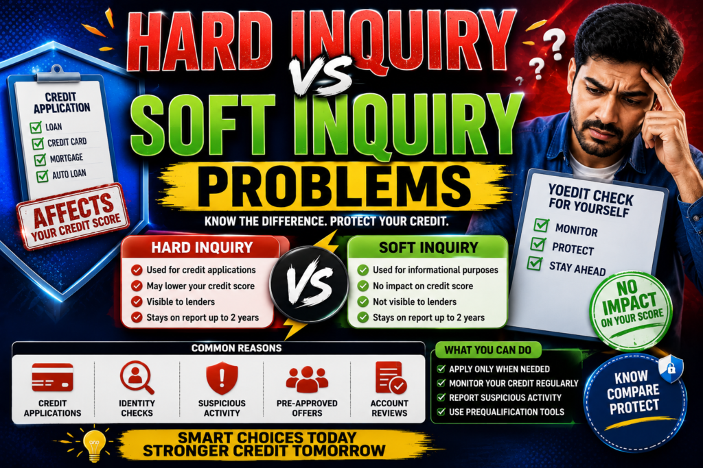 Hard Inquiry vs Soft Inquiry Problems: Understanding Credit Checks and Their Impact on Your Credit Report